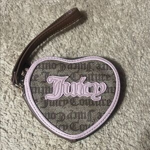Juicy Couture Heart-Shaped Key Holder - Brown and Pink